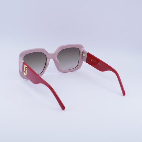 Marc Jacobs MARC 647/S 0C48 HA Sunglasses Pink/Red Square Frame, Brown Lenses - Picture 4 of 11